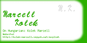 marcell kolek business card